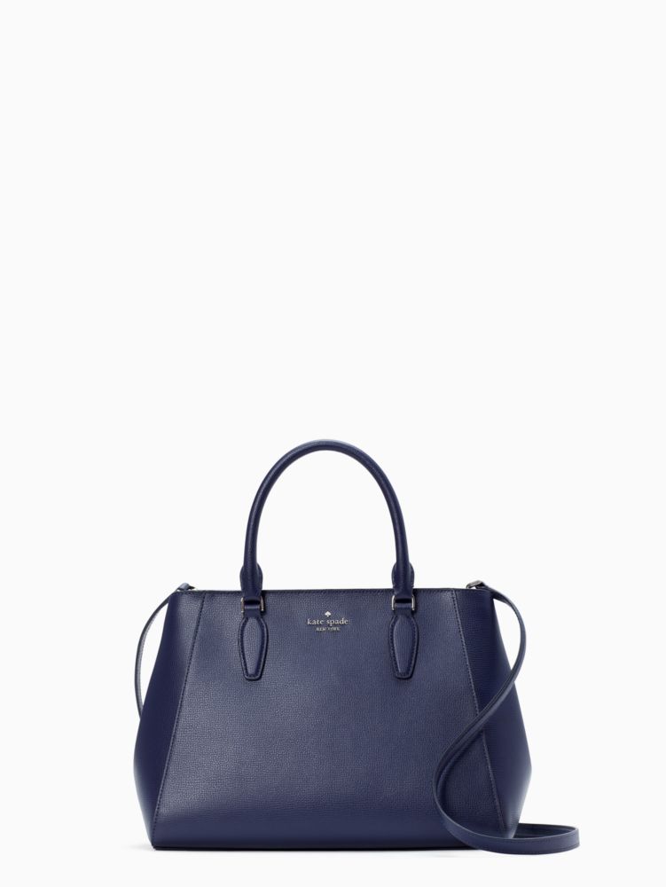 Kate Spade,Kristi Satchel,Leather,Satchel,Logo,Metal,Lined,Work,