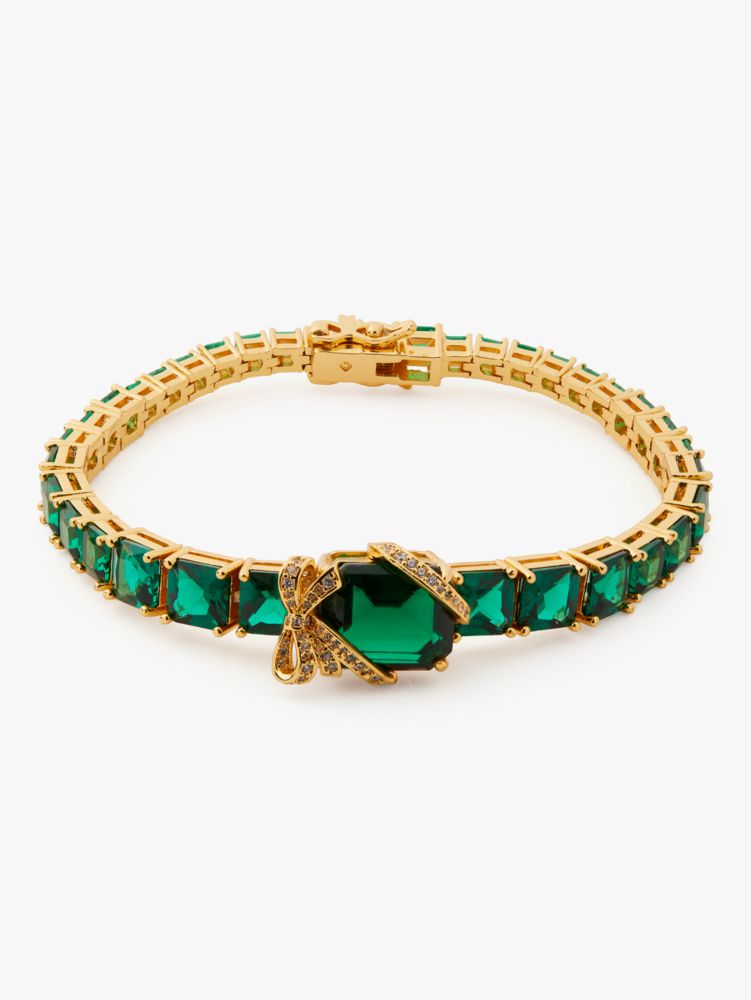 Pavé Present Tennis Bracelet, Emerald, Product