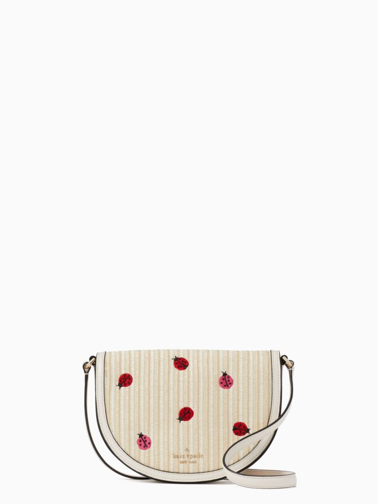 Kate Spade,luna crescent ladybug crossbody,Natural Multi