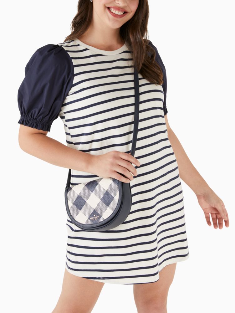 Kate Spade,luna gingham crescent crossbody,