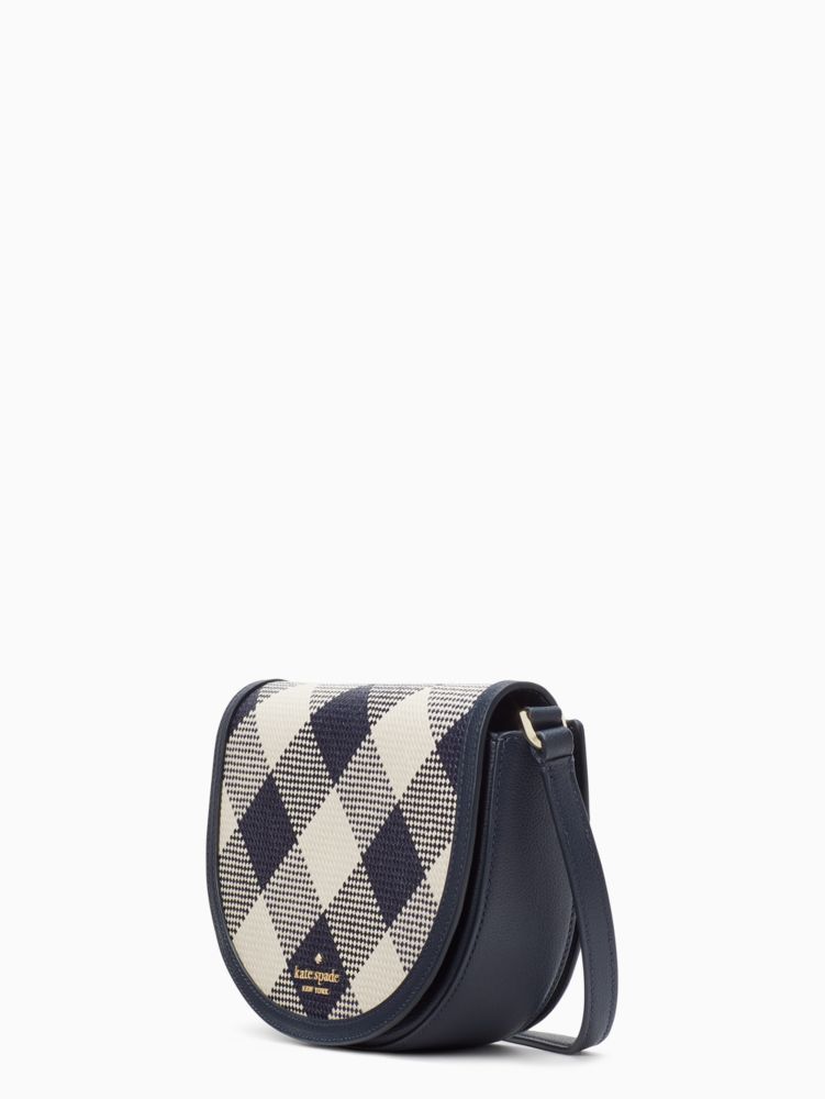 Kate Spade,luna gingham crescent crossbody,