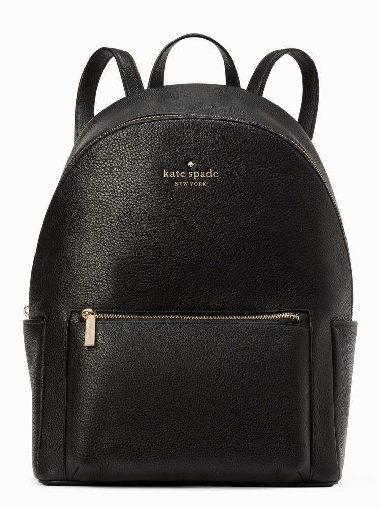 Kate Spade,leila pebbled leather large dome backpack,Black