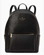 Kate Spade,leila pebbled leather large dome backpack,Black