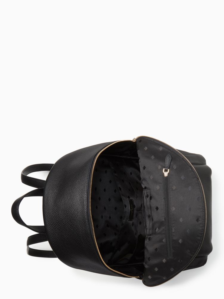 Kate Spade New York Leila Dome Backpack Pebbled Leather Medium (Black)
