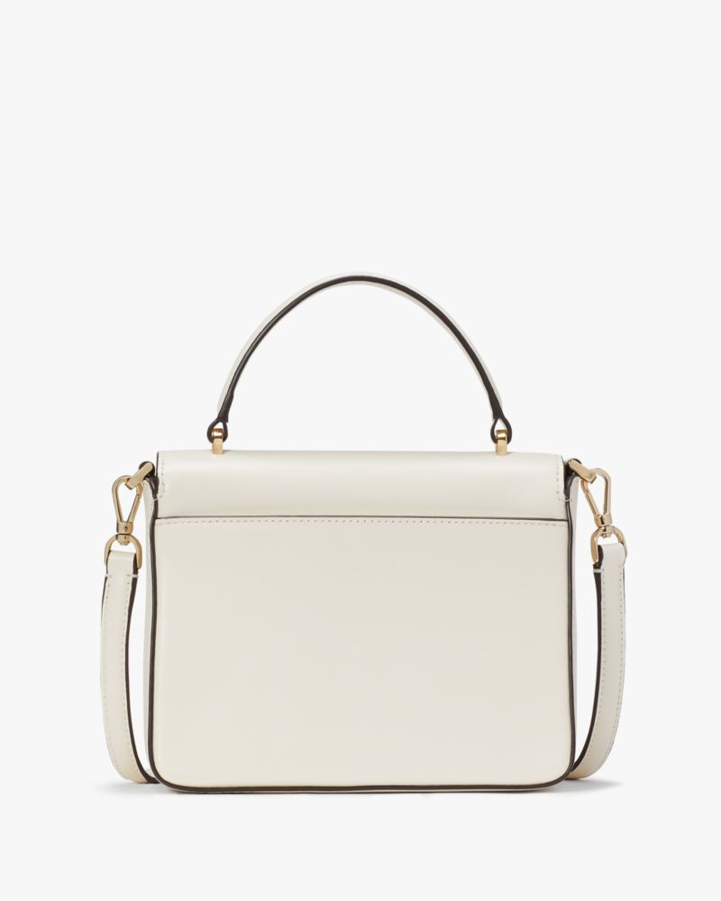 Kate Spade,Reegan Top Handle Crossbody,Leather,Crossbody,Metal,Logo,Lined,Gold Metal,Day Party,