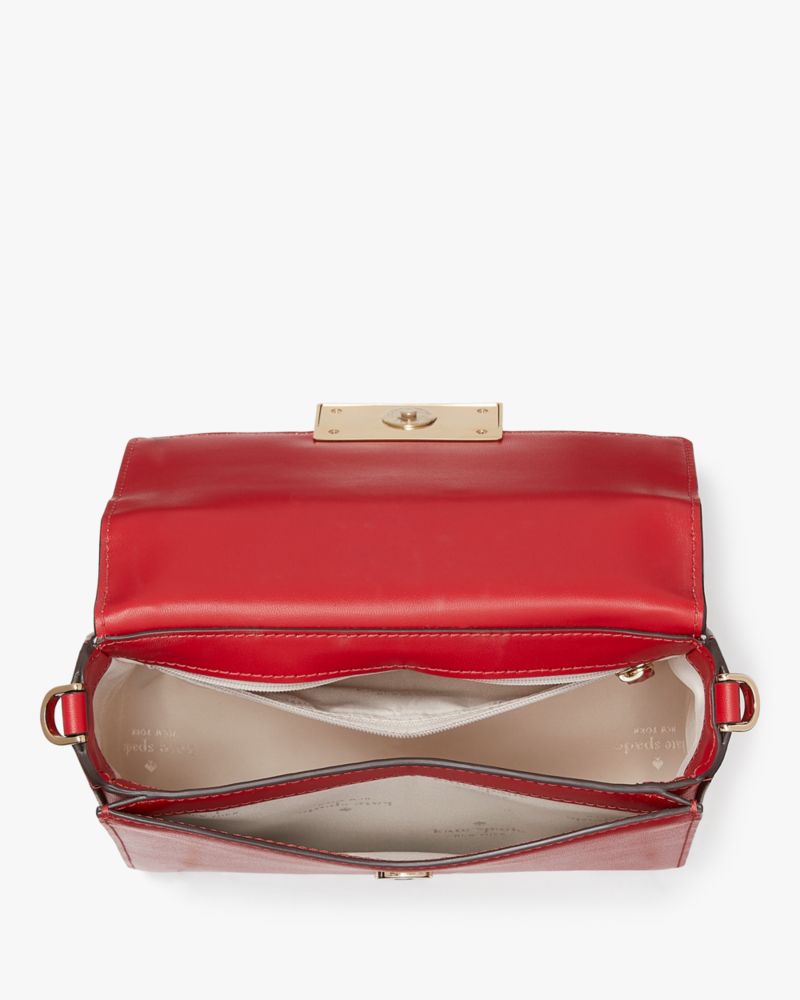 Kate Spade,Reegan Top Handle Crossbody,Leather,Crossbody,Metal,Logo,Lined,Gold Metal,Day Party,