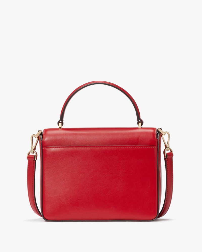 Kate Spade,Reegan Top Handle Crossbody,Leather,Crossbody,Metal,Logo,Lined,Gold Metal,Day Party,