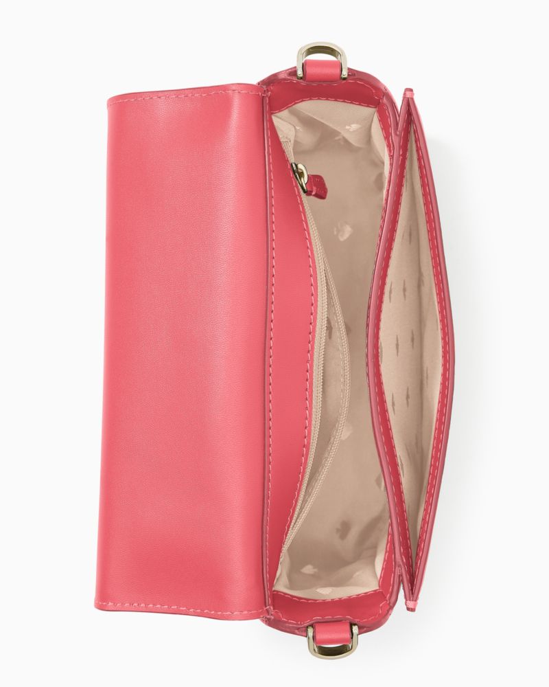 Kate Spade,Reegan Top Handle Crossbody,Leather,Crossbody,Metal,Logo,Lined,Gold Metal,Day Party,