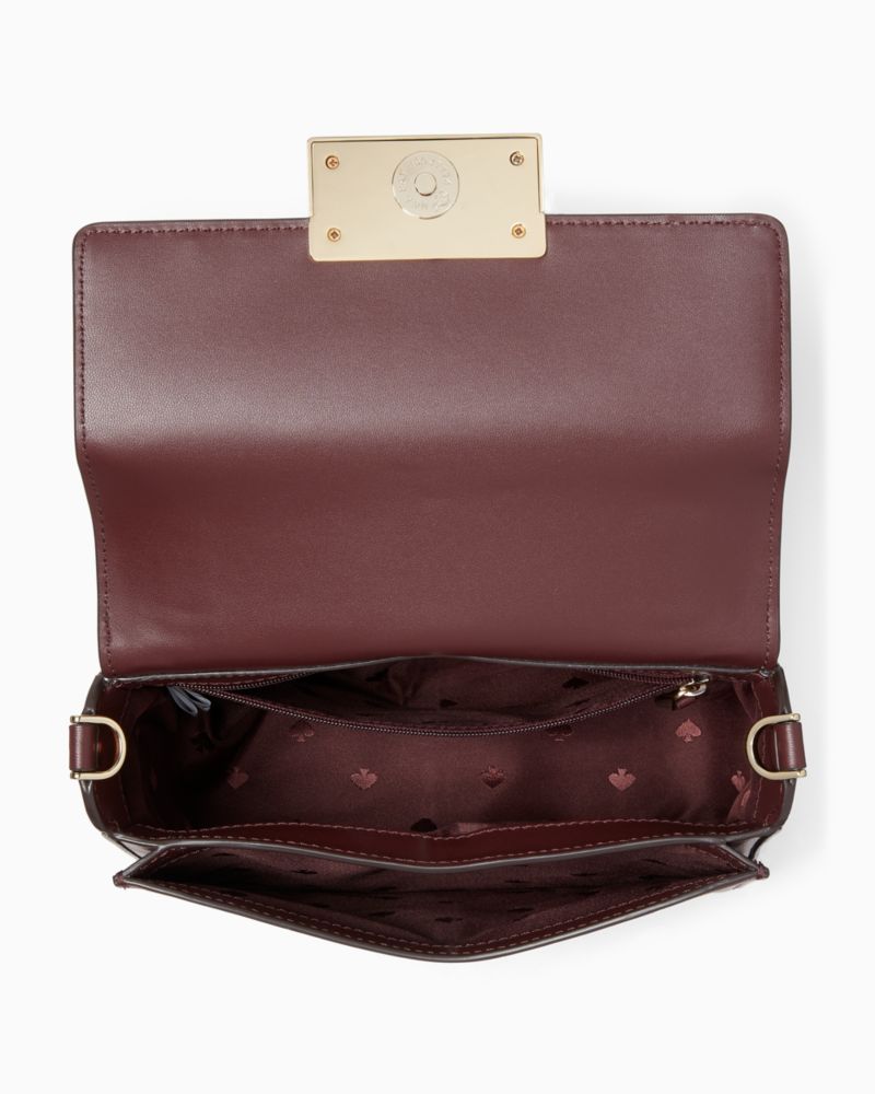 Kate Spade,Reegan Top Handle Crossbody,Leather,Crossbody,Metal,Logo,Lined,Gold Metal,Day Party,