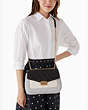 Kate Spade,carey medium flap shoulder bag,Platinum Grey Multi