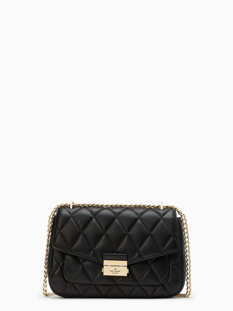 Kate Spade,carey medium flap shoulder bag,Black