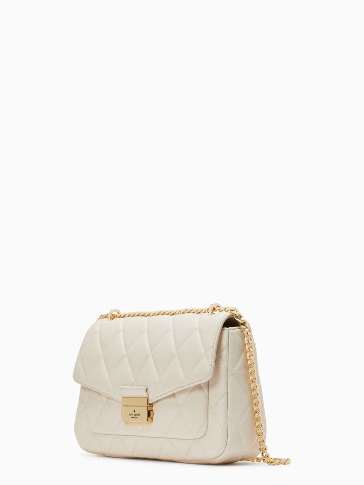 Kate Spade,carey medium flap shoulder bag,Parchment