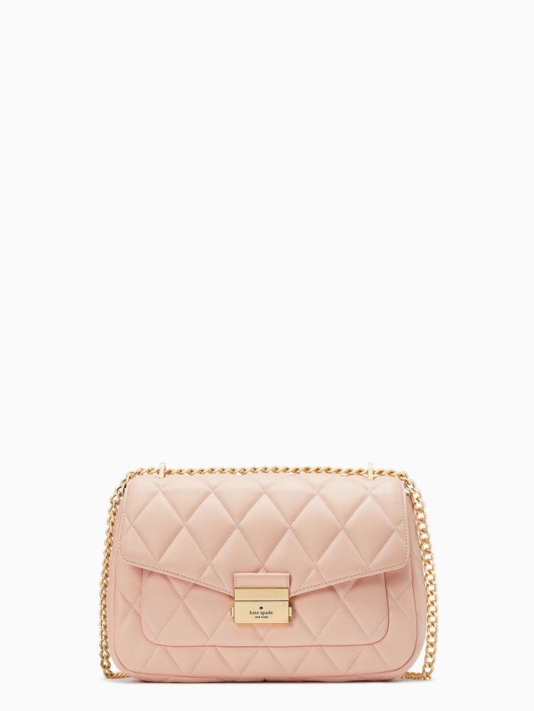 Kate Spade,carey medium flap shoulder bag,Conch Pink