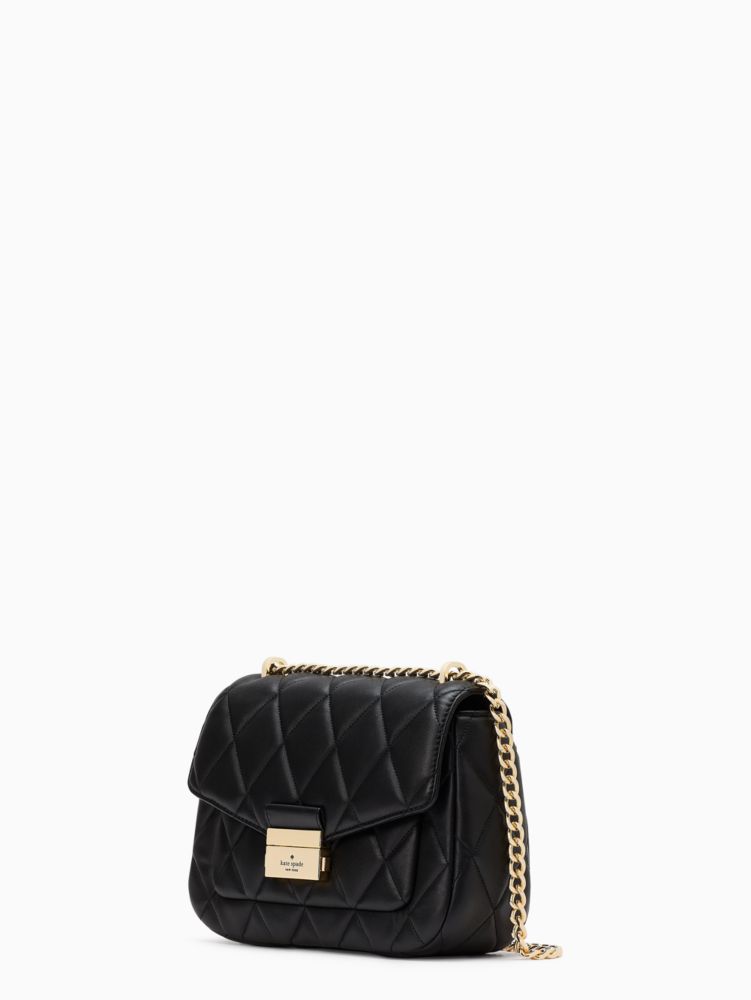 Kate Spade,Carey Small Flap Shoulder Bag,Black