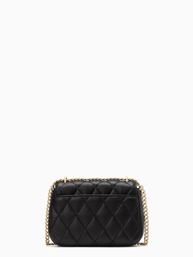 Black Leather Quilted Flap Crossbody Bag for Women - Perfect for