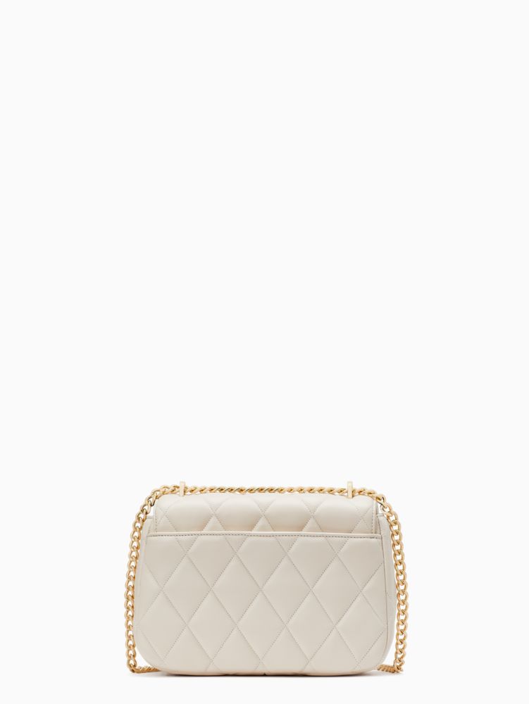 Kate Spade,Carey Small Flap Shoulder Bag,Parchment