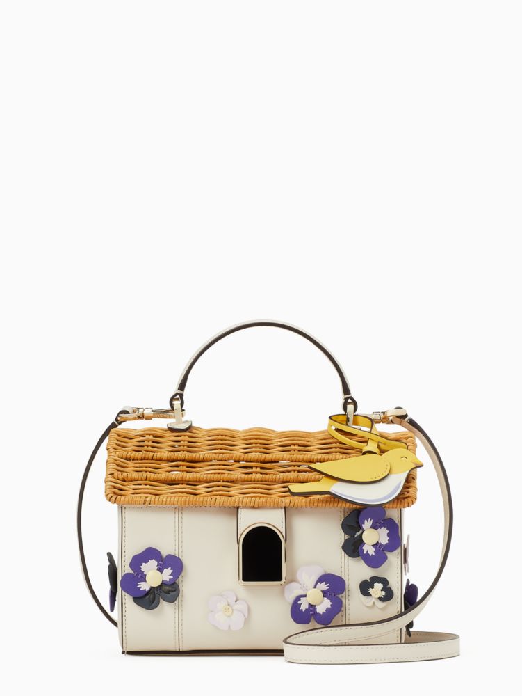 kate spade new york Petal Wicker Flower Pot Crossbody Bag