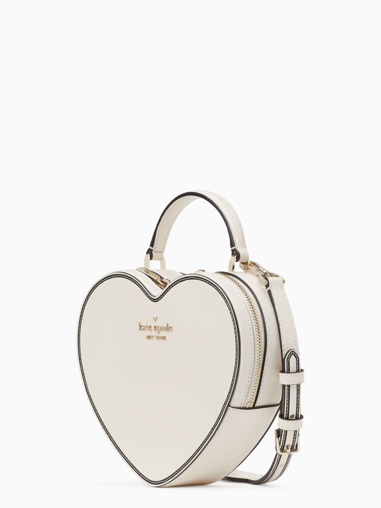 Kate Spade,ラブ シャック KS プリント ストラップ ハート クロスボディ,バッグ,パーチメントマルチ