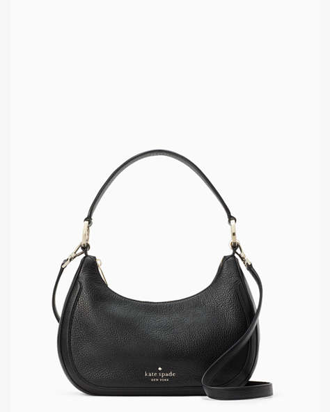 Kate Spade,leila pebbled leather shoulder bag,Black