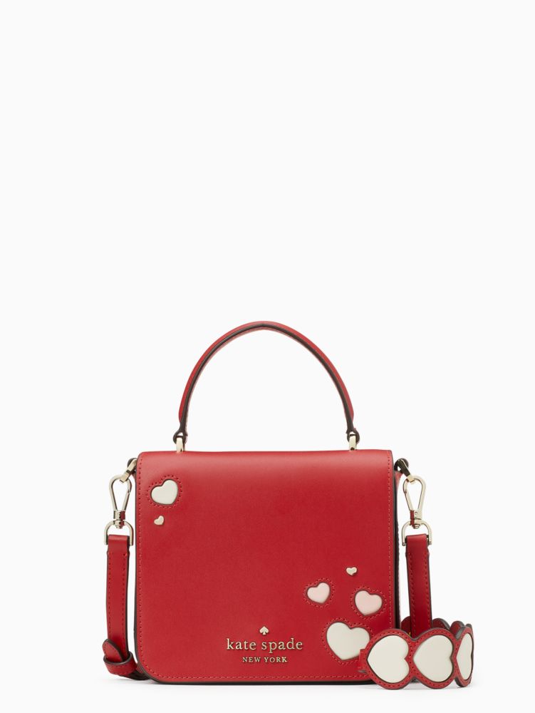 NWT Kate Spade Red Sweet Heart Square Crossbody Handbag KA811