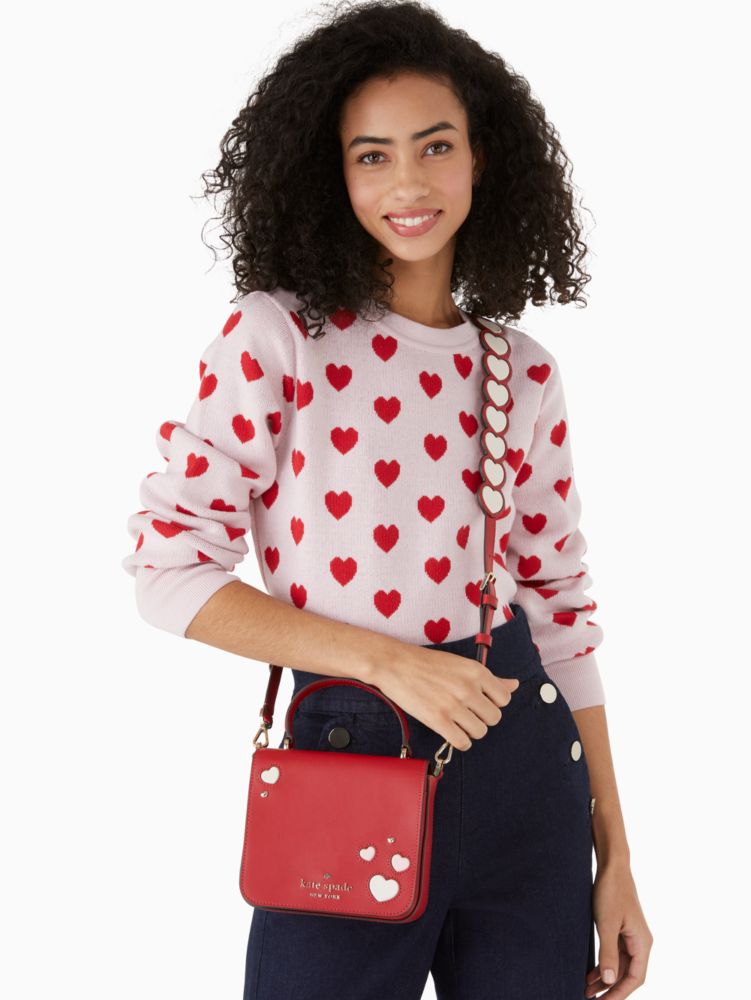 Staci Square Heart Crossbody Bag