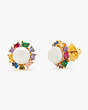 Kate Spade,Candy Shop Pearl Halo Studs,Multi