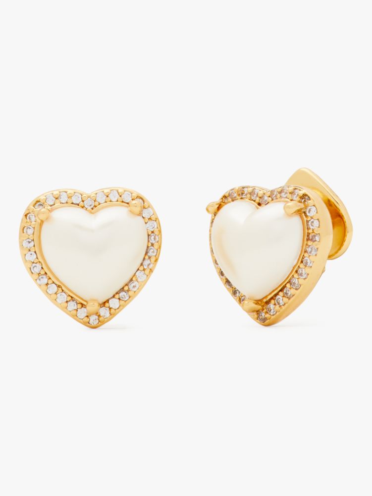 Kate spade deals pave heart earrings