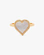 Kate Spade,Take Heart Ring,Clear/Gold