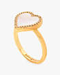 Kate Spade,Take Heart Ring,Clear/Gold