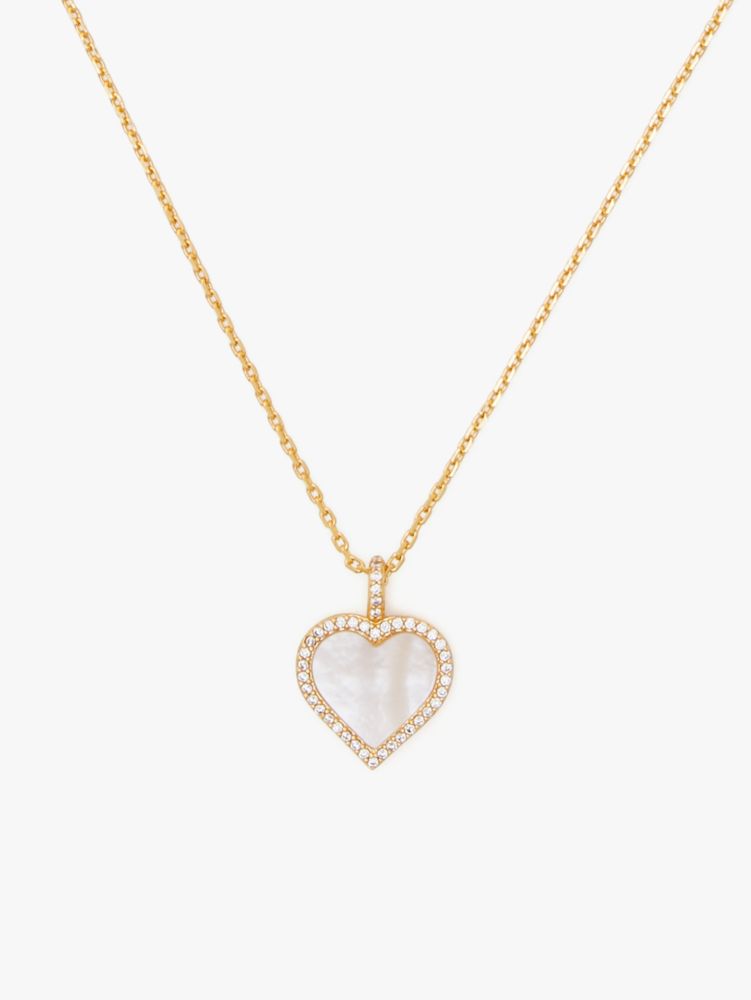 kate spade new york My Love Pearl Heart Short Pendant Necklace