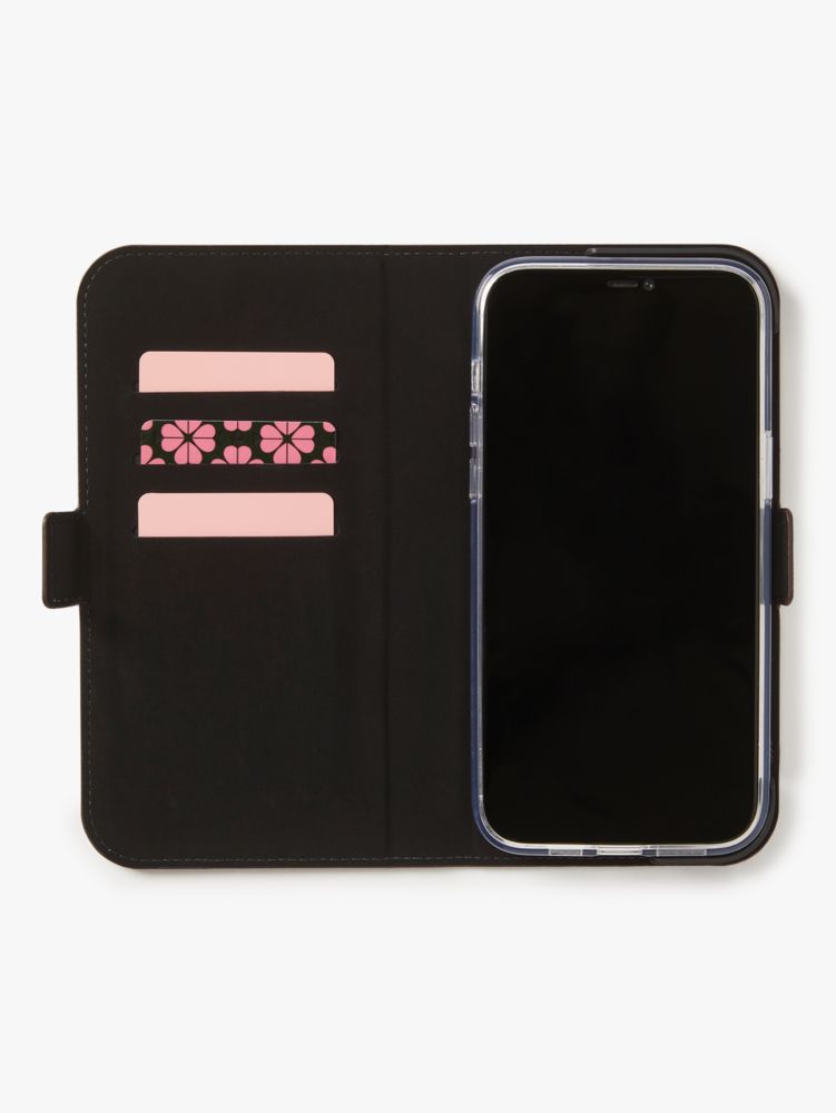 Kate Spade Morgan Colorblock iPhone 14 Pro Max Magnetic Wrap Folio Case, Cafe Mocha