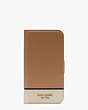 Kate Spade,Morgan Colorblock iPhone 14 Pro Magnetic Wrap Folio Case,Cafe Mocha Multi