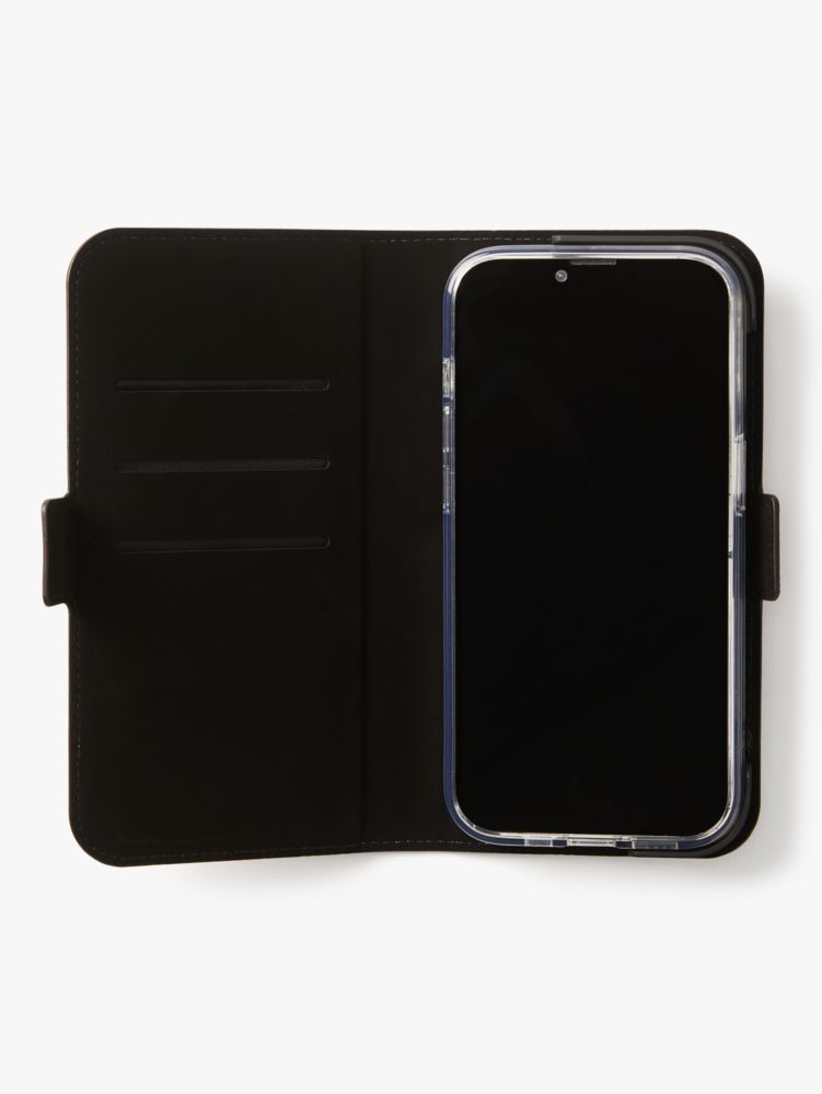 Kate Spade,Morgan Colorblock iPhone 14 Pro Magnetic Wrap Folio Case,Cafe Mocha Multi