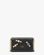 Kate Spade,Gala Stone Embellished Flap Chain Wallet,Glitter,