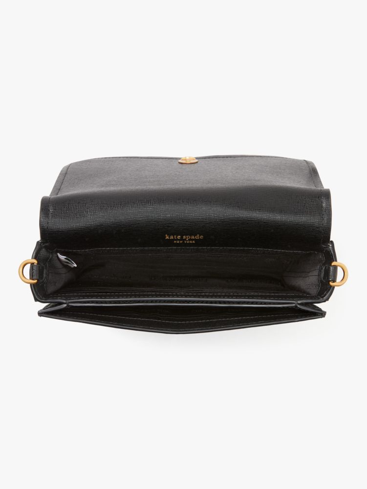 Kate Spade,Gala Stone Embellished Flap Chain Wallet,