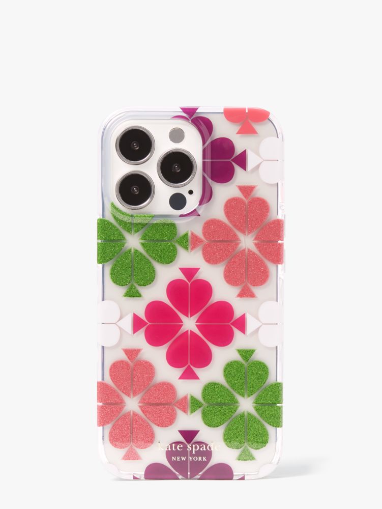 Kate Spade,Spade Flower Iphone 13 Pro Case,Warm Beige Multi