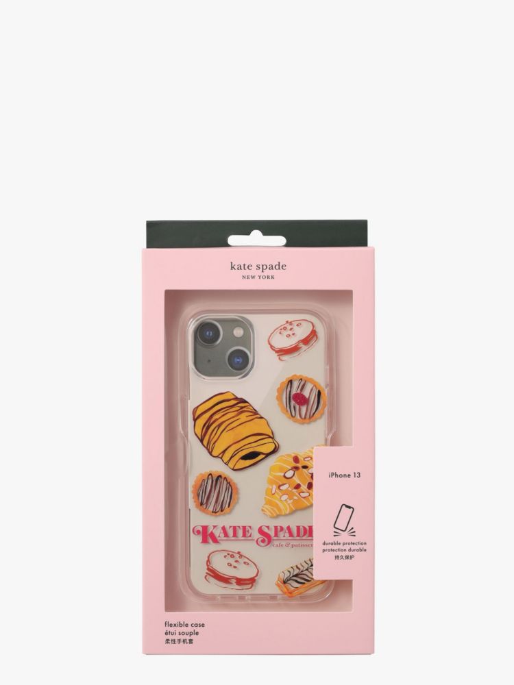 Kate Spade,パティスリー デザート グリッター プリント TPU アイフォン 13 ケース,iPhoneケース,