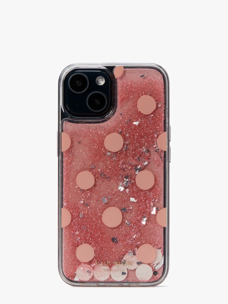 Kate Spade,LIQUID GLITTER confetti dot phone 14,Multi