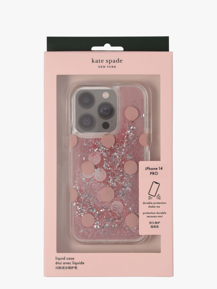 Kate Spade,LIQUID GLITTER confetti dot phone 14 pro,Multi