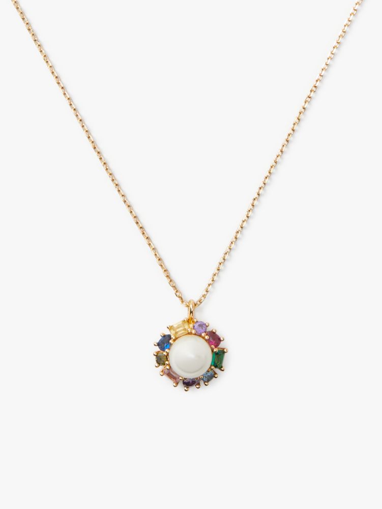 Kate Spade,Candy Shop Pearl Halo Pendant,Multi