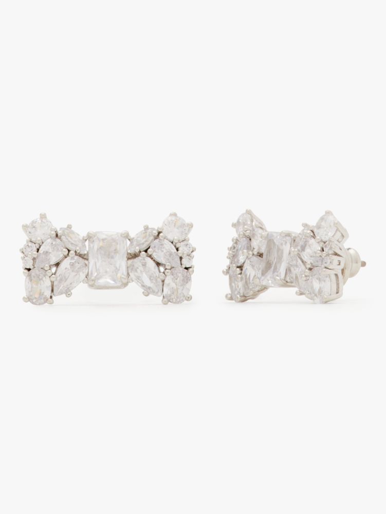 Kate spade silver on sale bow earrings