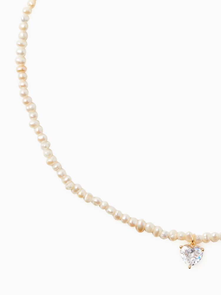 Kate Spade,My Love Pearl Strand Heart Pendant,