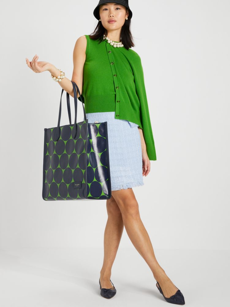 Kate Spade,Cashmere Crewneck Cardigan,Cashmere,Polyamide,Spandex,Cardigan,Button,Rhinestones,Casual,