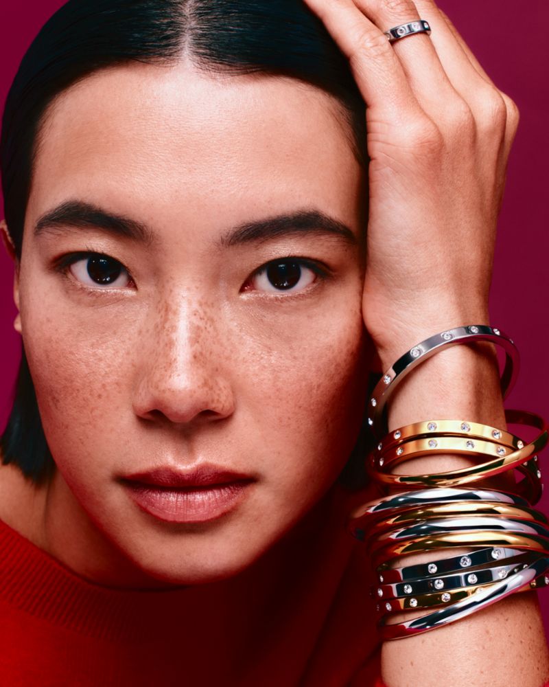 Kate Spade,Cashmere Crewneck Cardigan,Cashmere,Polyamide,Spandex,Cardigan,Button,Rhinestones,Casual,Red