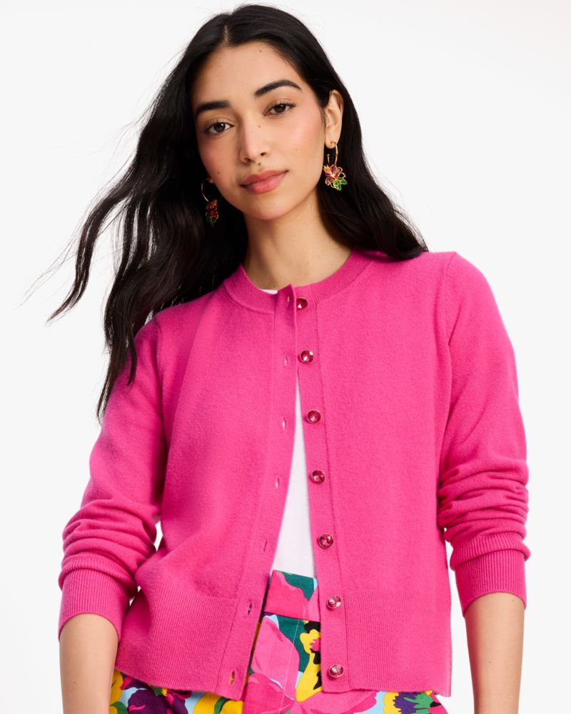 Cashmere Crewneck Cardigan | Kate Spade New York