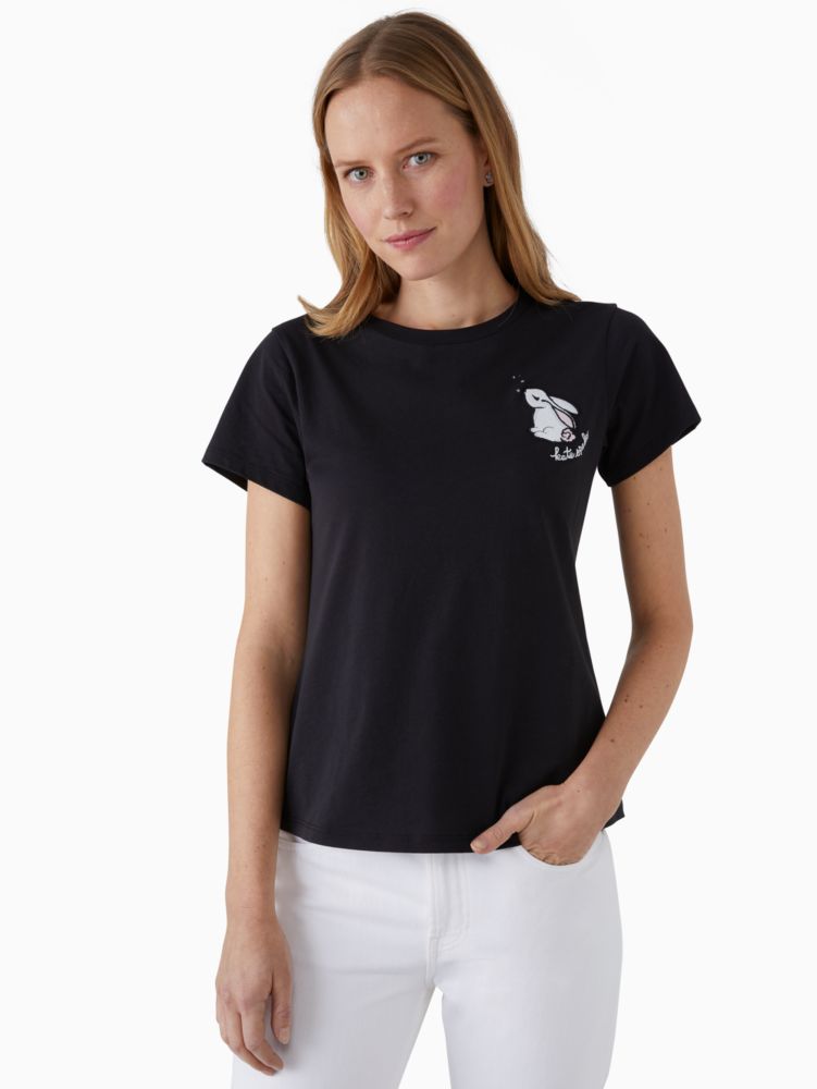 Kate Spade,bunny tee,Black