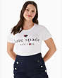 Kate Spade,レディバグ ロゴ Tシャツ,ウェア,フレッシュホワイト