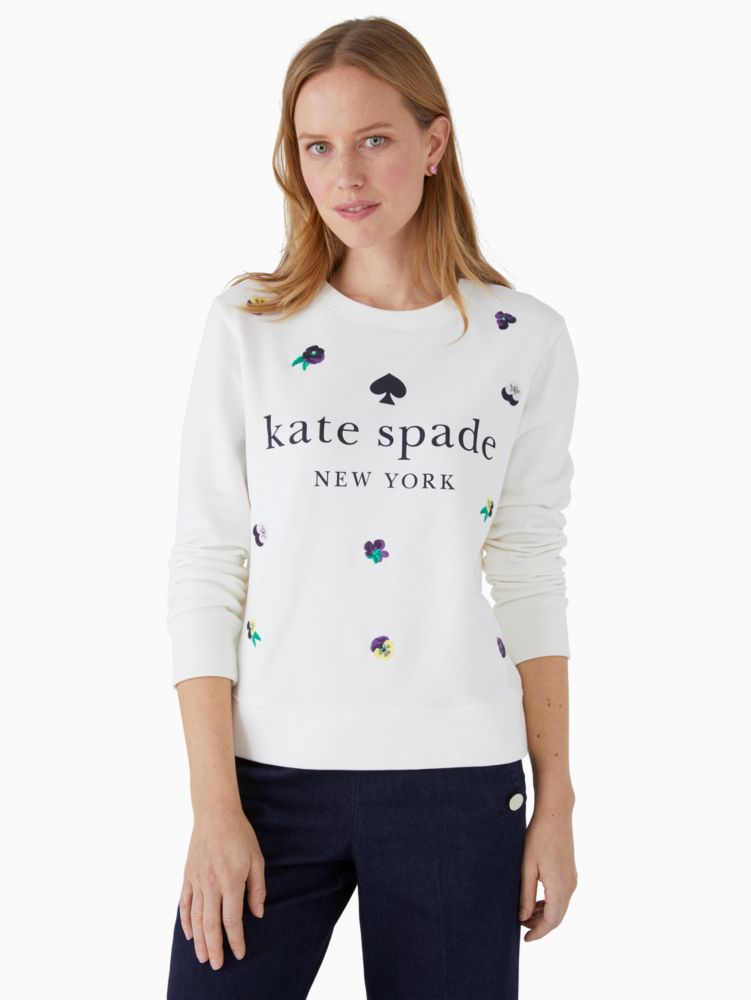 Kate spade logo ruffle pullover best sale