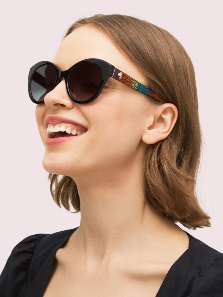 Kate Spade,karleigh sunglasses,sunglasses,Black Print