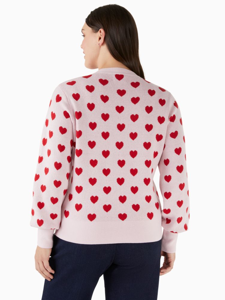 Kate Spade,Perfect Heart Sweater,Alpaca Blend,Chalk Pink